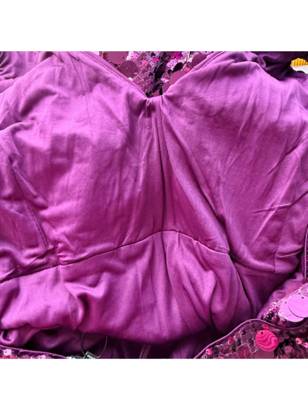 Fashion Nova Womens Maxi Dress Plum 3X Polyester Sequin Fully Lined Formal - Picture 13 of 15